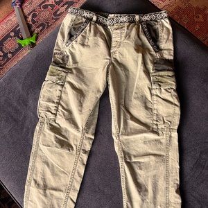 Free People bohemian army green cargo pants